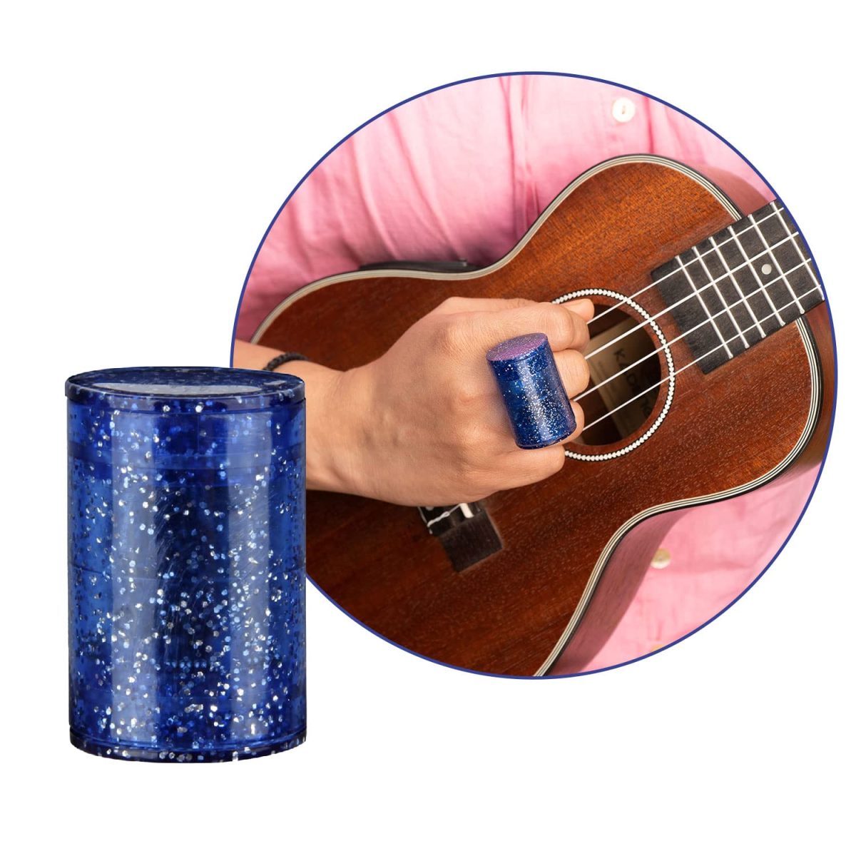 71t59swz6OL._SL1500_ Kadence Finger Shaker White (Blue Glitter) - Image 3