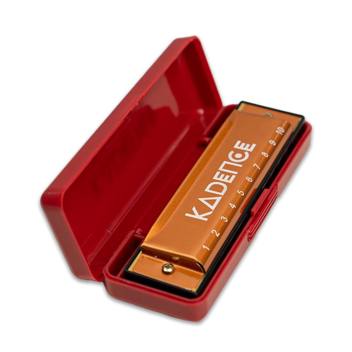 Kadence Daitonic Mouth organ Harmonica T104, With Learning course Key of C 10 Holes 20 tones for Kids Adults and Beginners,with Hard Case (Gold) - Image 3