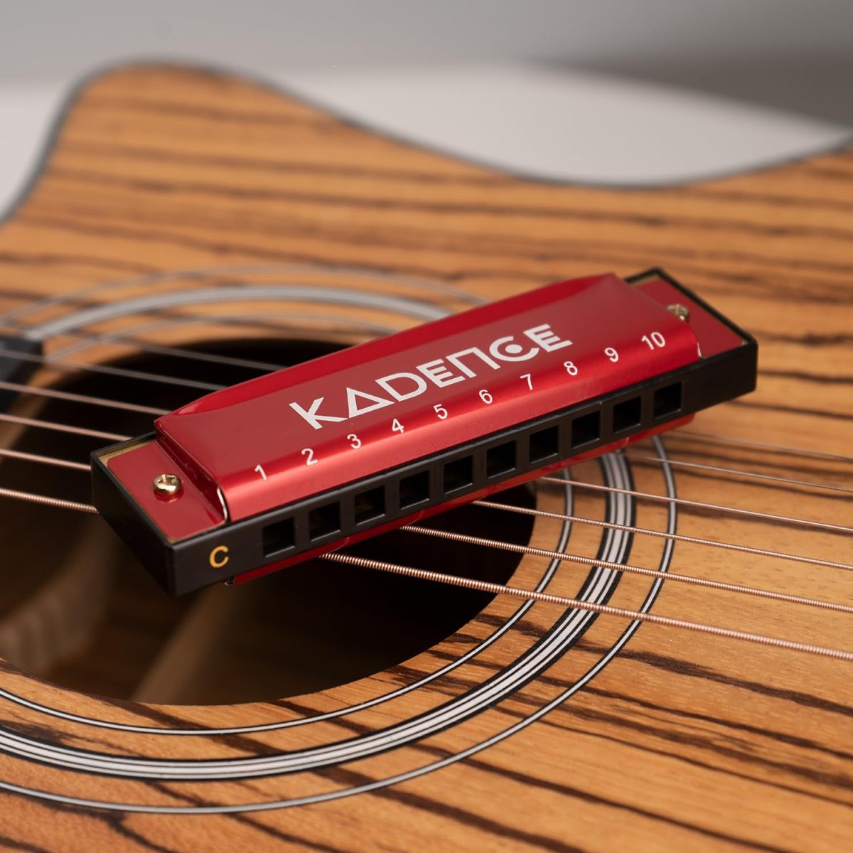 Kadence Daitonic Harmonica T104, With Learning course Key of C 10 Holes 20 tones Mouth Organ for Kids Adults and Beginners,with Hard Case (Red) - Image 3