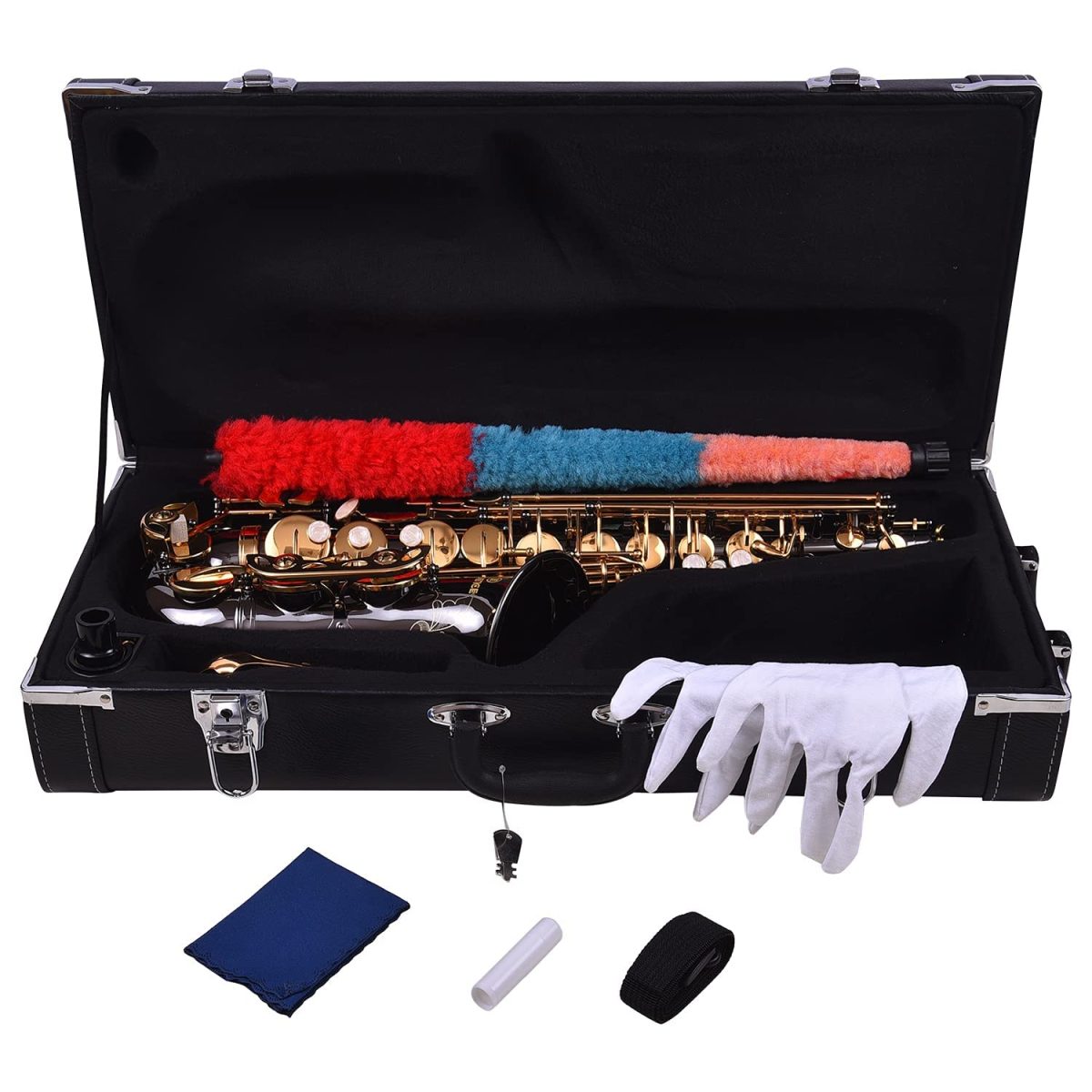 71xkDz-CJkL._SL1500_ Alto Black Gold Saxophone with Leather Case (KAD-SAX-KXB) - Image 5