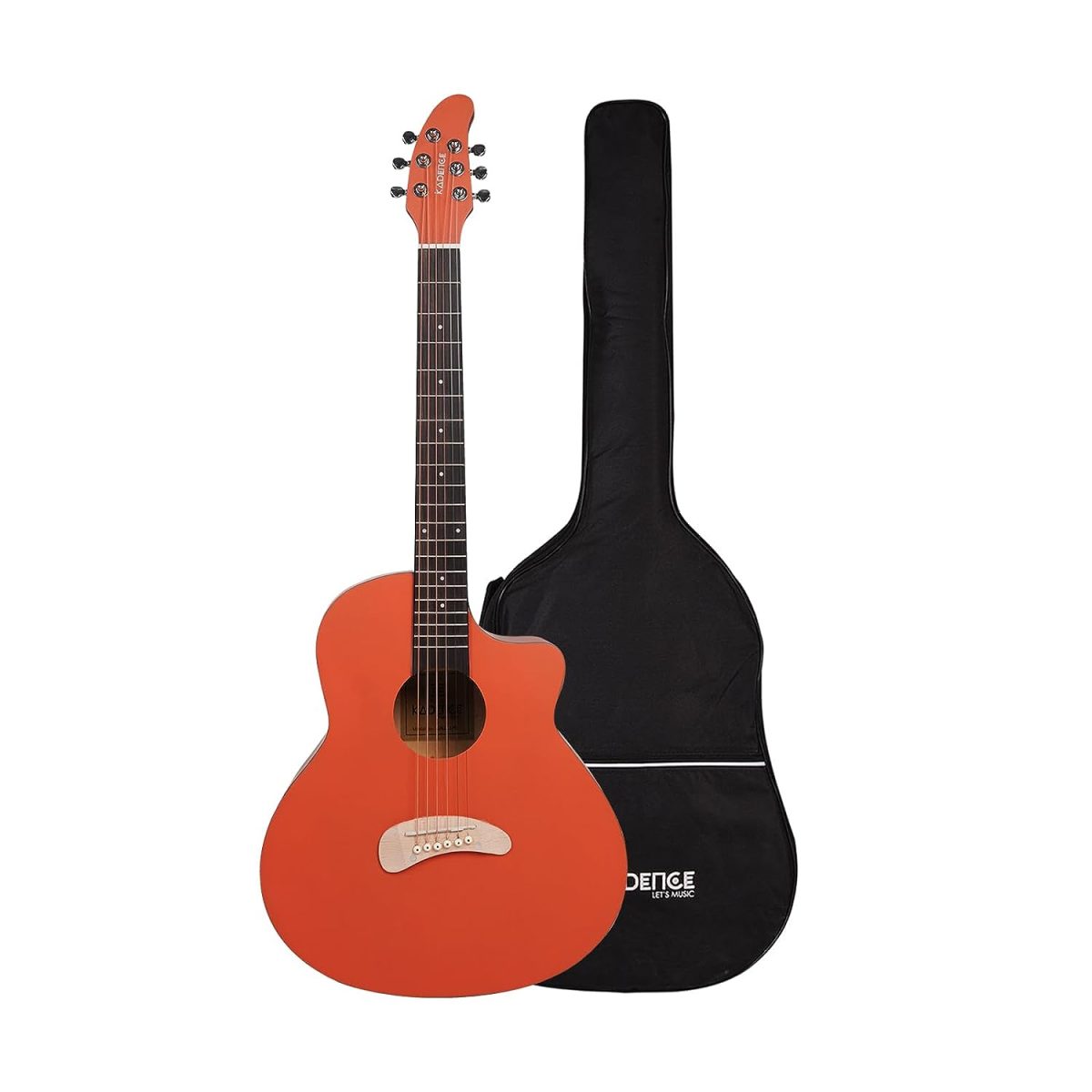 Acoustica Series | Gen-Z Pink Color Acoustic Guitar with Die Cast Keys and Bag + a Free Guitar Online Learning Course. - Image 2