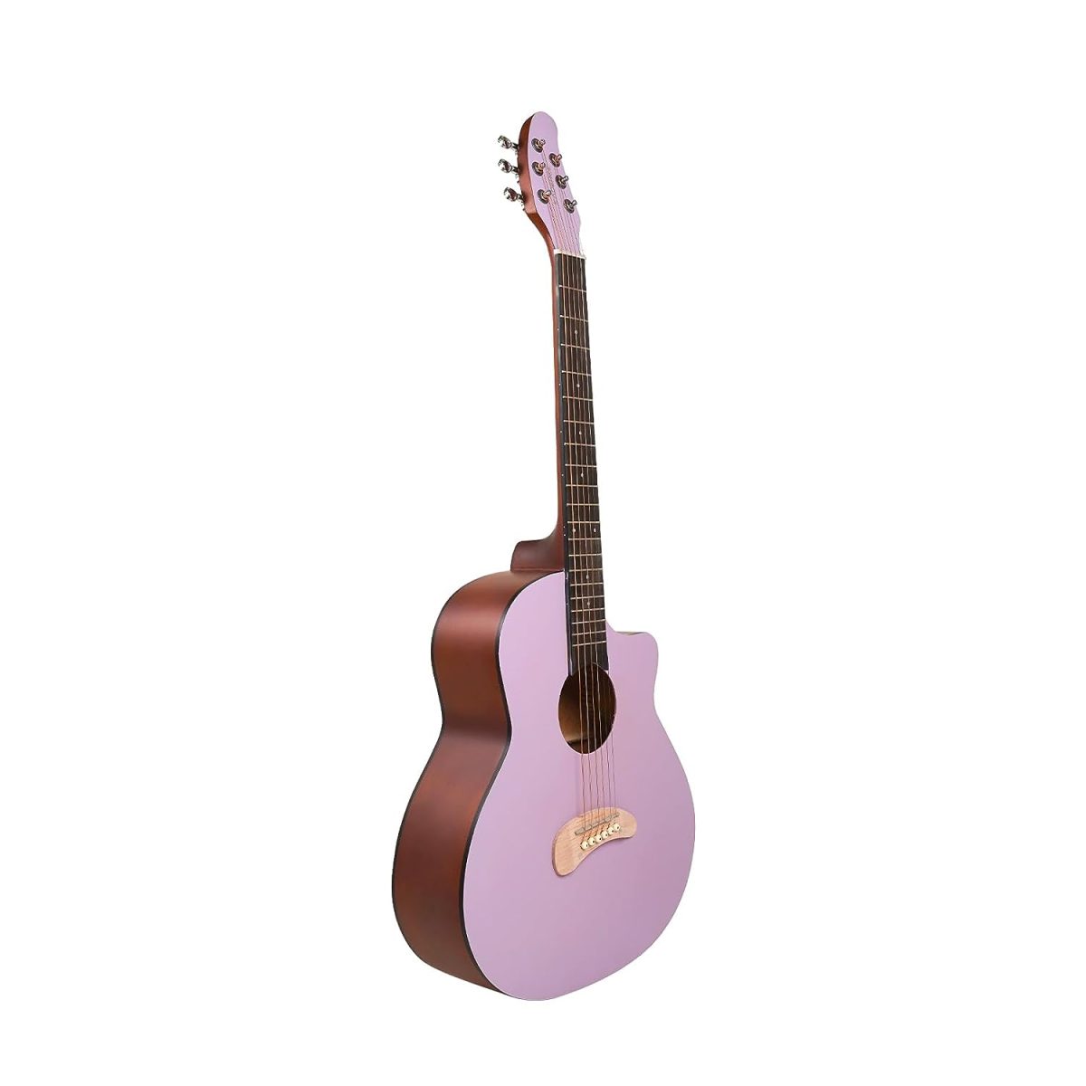 Acoustica Series | Gen-Z Lavender Color Acoustic Guitar with Bag + a Free Guitar Online Learning Course. - Image 3