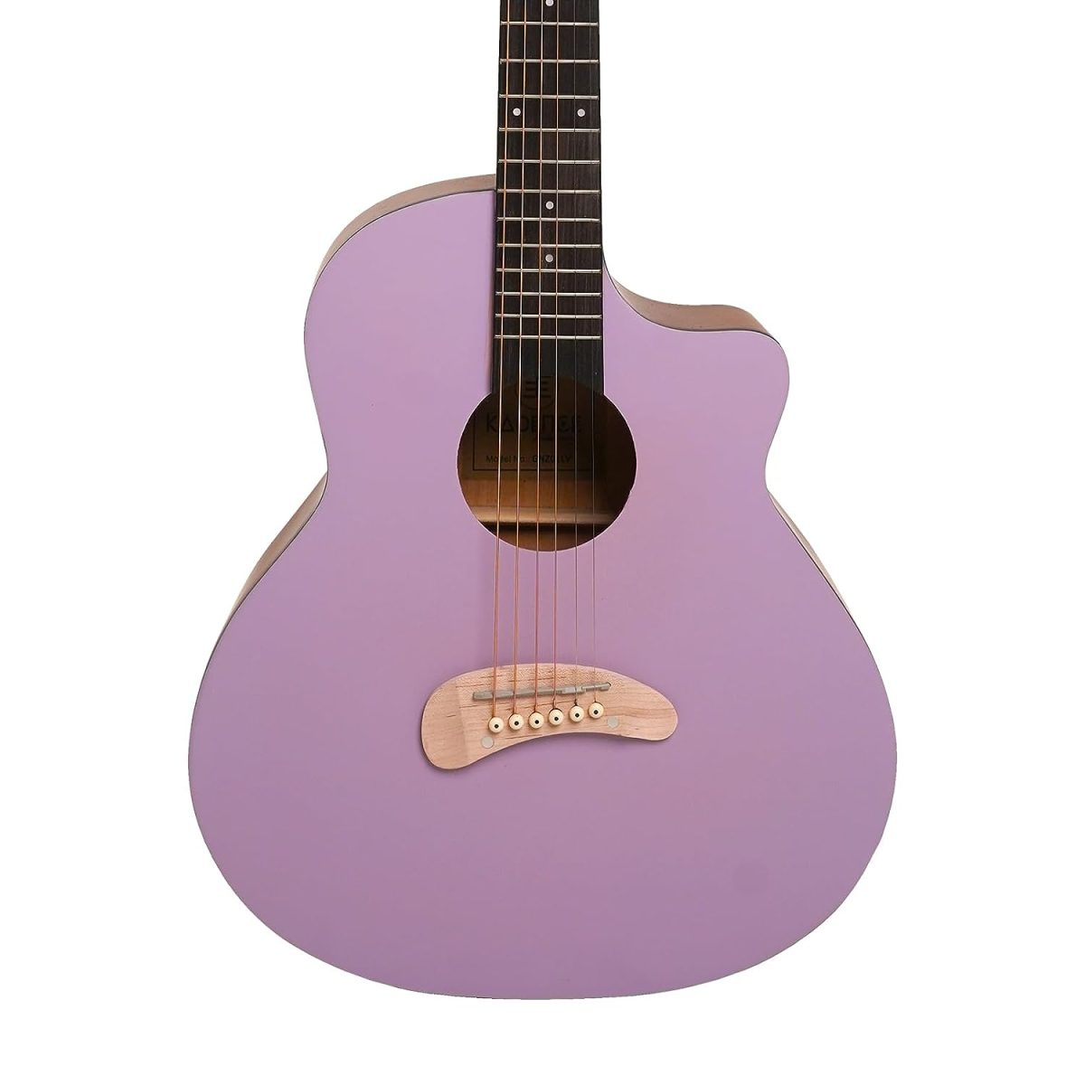 Acoustica Series | Gen-Z Lavender Color Acoustic Guitar with Bag + a Free Guitar Online Learning Course. - Image 8