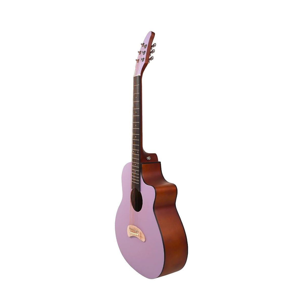 Acoustica Series | Gen-Z Lavender Color Acoustic Guitar with Bag + a Free Guitar Online Learning Course. - Image 4