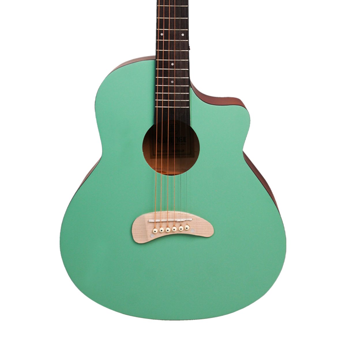 Acoustica Series | Gen-Z Cyan Green Color Acoustic Guitar with Die Cast Keys and Bag + a Free Guitar Online Learning Course. - Image 9