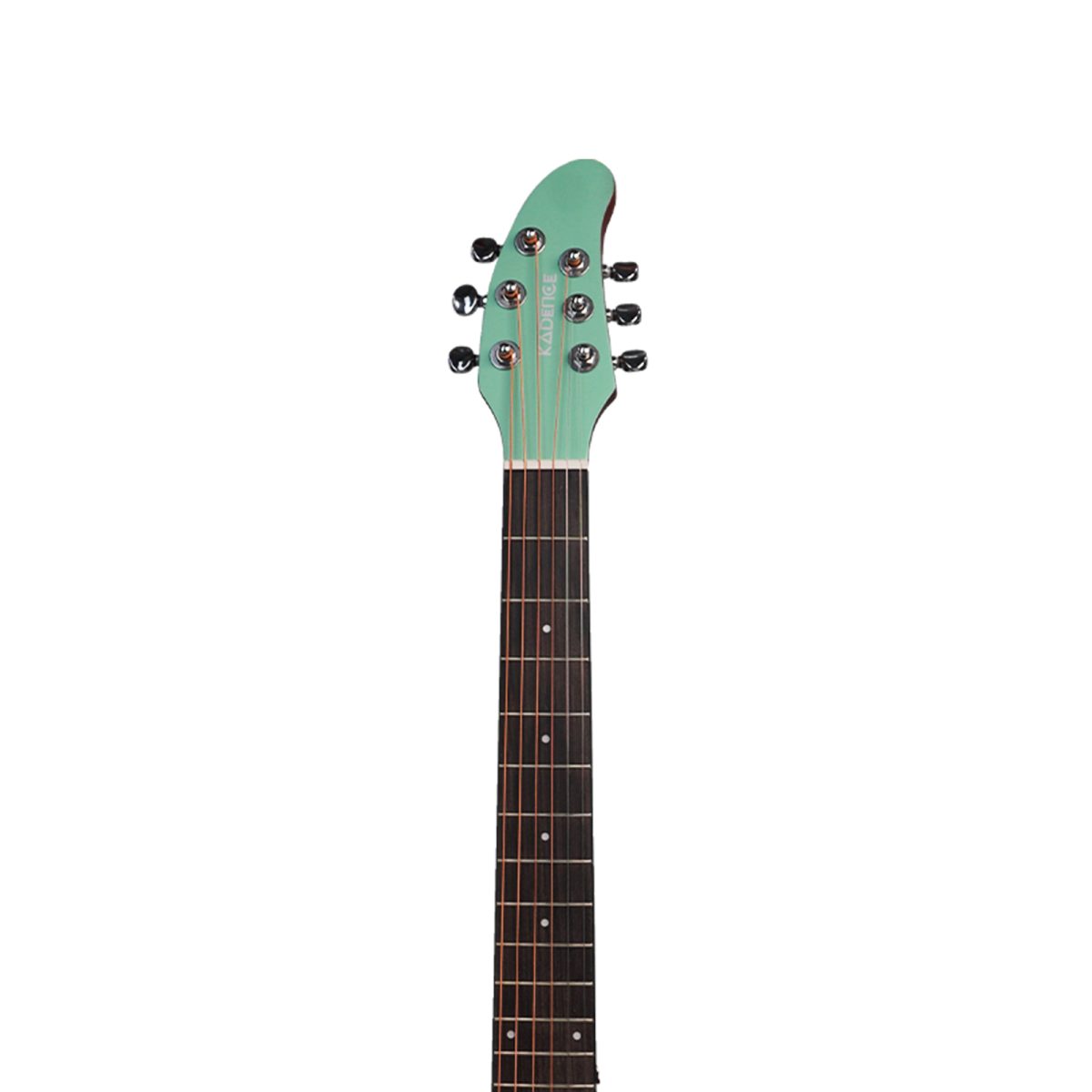 Acoustica Series | Gen-Z Cyan Green Color Acoustic Guitar with Die Cast Keys and Bag + a Free Guitar Online Learning Course. - Image 10