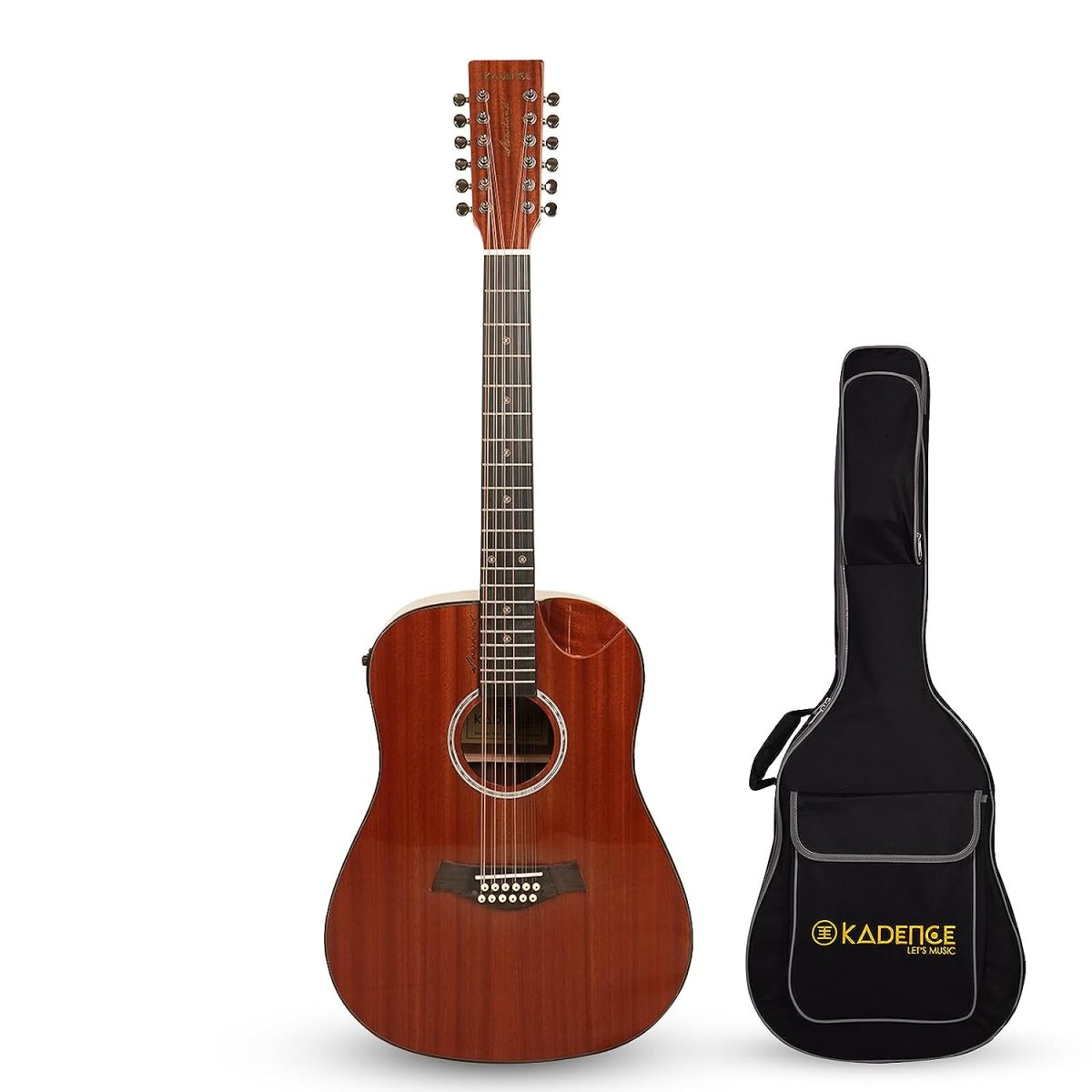 Kadence 12 strings Slowhand Premium Mahogany wood Semi Acoustic Guitar KSH03-12EQ Slowhand Series | 12 strings Premium Mahogany Wood Semi Acoustic Guitar + a Free Guitar Learning Course. (KSH03-12EQ) - Image 1
