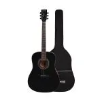 Black Acoustic Guitar with a bag and Kadence branding