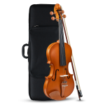 Kadence V100 Vivaldi Violin | 4/4 Full Size with Spruce Wood Top & Maple Wood Body | Ebony Wood Bow | Includes Lightweight Hard Case, Bow & Rosin | Includes Learning Course | Light Brown