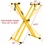 Kadence NK13YL Jamming Series 3kg Double-X Keyboard Stand | Heavy-Duty Frame & Secure Locking Clutch | Dual-Braced X Design | Ideal for Stage Performance & Jamming - Image 3