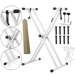 Kadence NK13WH Jamming Series 3kg Double-X Keyboard Stand | Heavy-Duty Frame & Secure Locking Clutch | Dual-Braced X Design | Ideal for Stage Performance & Jamming - Image 5