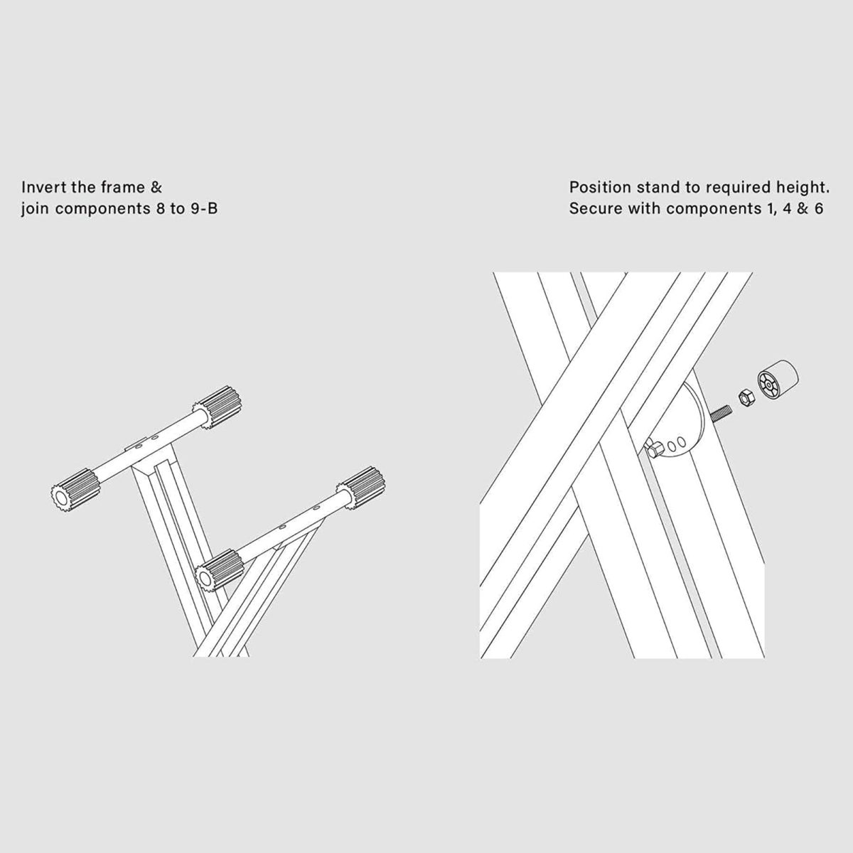 Kadence NK13YL Jamming Series 3kg Double-X Keyboard Stand | Heavy-Duty Frame & Secure Locking Clutch | Dual-Braced X Design | Ideal for Stage Performance & Jamming - Image 8