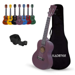 Kadence UKTWPUL Concert 23" Acoustic Ukulele | Sapele Wood | Comes with Bag | Includes Learning Course |Purple - Image 8