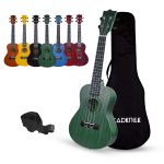 Kadence Ukulele 23" Concert Technology Wood Avacado Green with Bag and Strap (Green)…