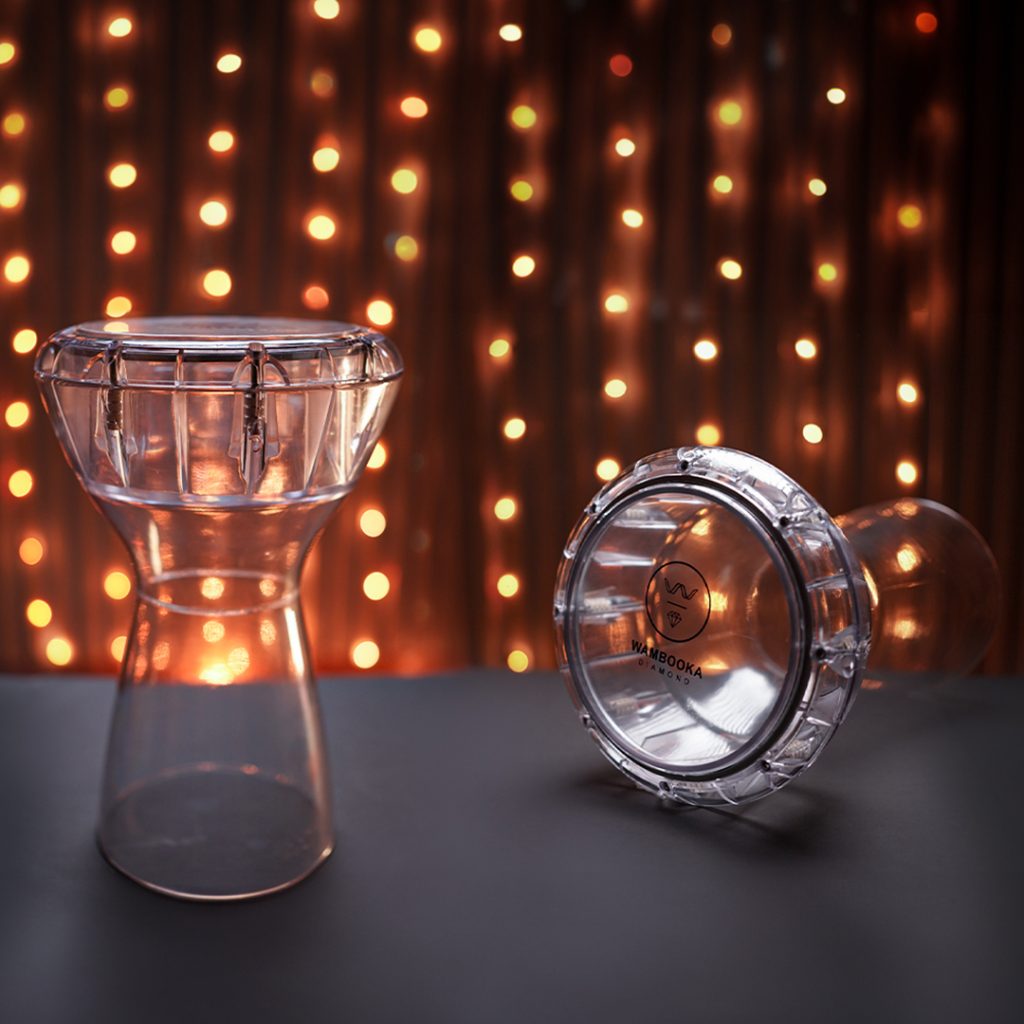 Darbuka instrument from two different angles