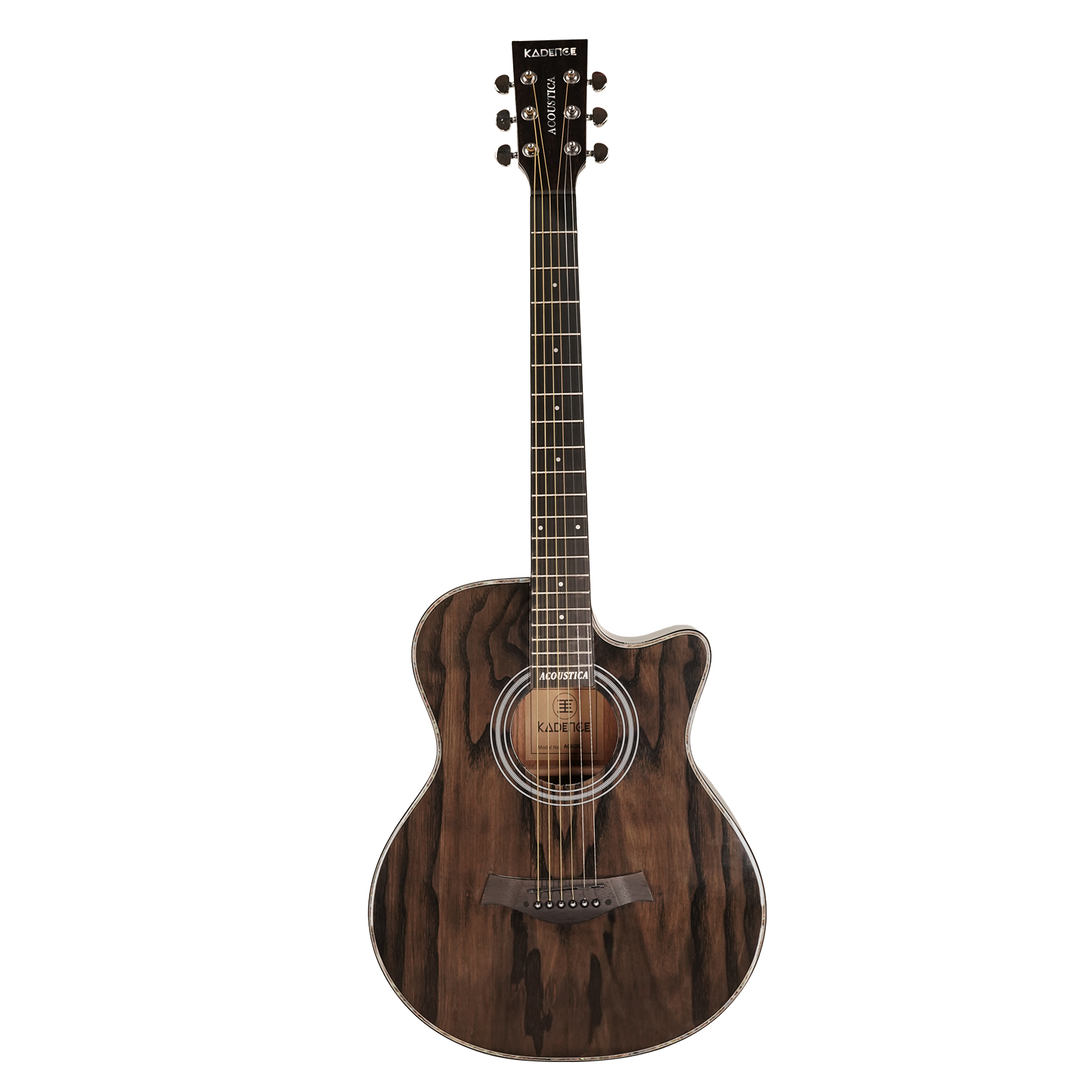 Buy Kadence Acoustica Ash Wood Guitar A06-Black - Best Price !!