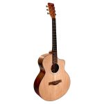 Kadence Acoustica Series Semi Acoustic Guitar (KAD-A06EQ-N) – 40'' Grand Auditorium Ashwood Body with Built-in EQ, Padded Bag & Learning Course – Light Brown - Image 3