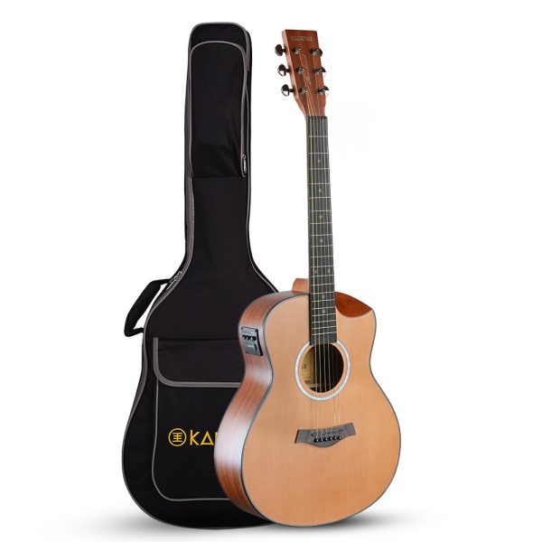 Slowhand Series | Cedar Wood 38" Semi Acoustic Guitar + a Free Guitar Learning Course. (SHM-02)