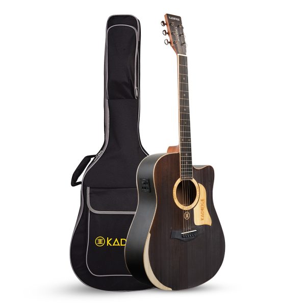 Acoustica Series | Solid Wood Semi Acoustic 41" Guitar with EQ (A1001)+ a Free Online Guitar Learning Course.
