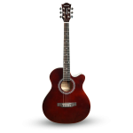 Frontier Series 40-inch Brown Grand Auditorium Cutaway Acoustic Guitar Combo Kit, Includes a Free Online Guitar Course - Image 2