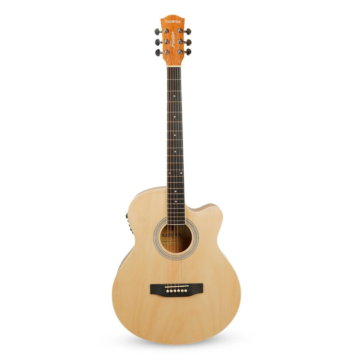 Kadence FNTR-NATEQ Frontier 40" Electro Acoustic Guitar | Grand Auditorium Cutaway | Comes with Bag, Set Of Strings, Strap, Picks | EQ - Image 3