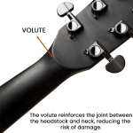 Kadence SH04 Slowhand 41” Electro-Acoustic Guitar | Dreadnought Cutaway | Black Spruce Wood | EQ + Built-in Tuner | Super Combo - Image 6