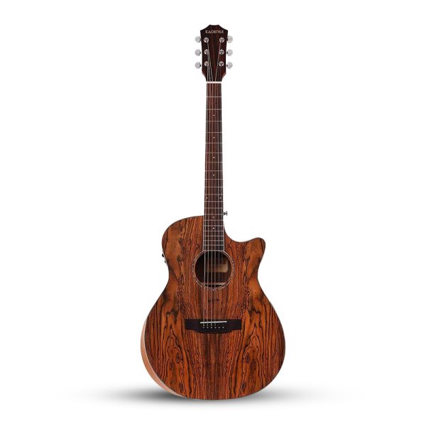 Acoustica Series | Special Butterfly Wood Semi Acoustic Solid Top Guitar with Bag + a Free Online Guitar Learning Course.