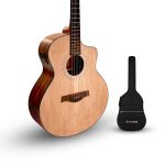 Kadence Acoustica Series Semi Acoustic Guitar (KAD-A06EQ-N) – 40'' Grand Auditorium Ashwood Body with Built-in EQ, Padded Bag & Learning Course – Light Brown