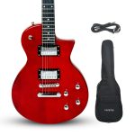 Astroman Series | Red Classical Era Electric Guitar with Bag and Cable (KAD-EG-LP-BR)
