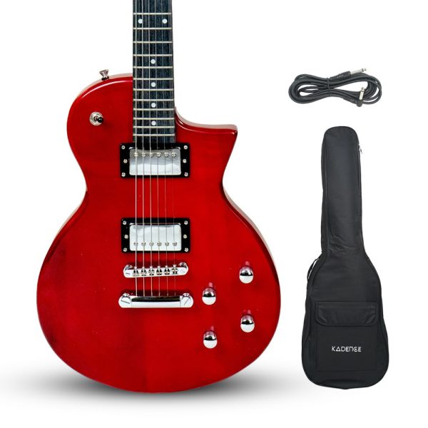 Astroman Series | Red Classical Era Electric Guitar with Bag and Cable (KAD-EG-LP-BR)