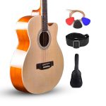 Frontier Series | Natural 40" Acoustic Guitar with Combo + a Free Guitar Online Learning Course.