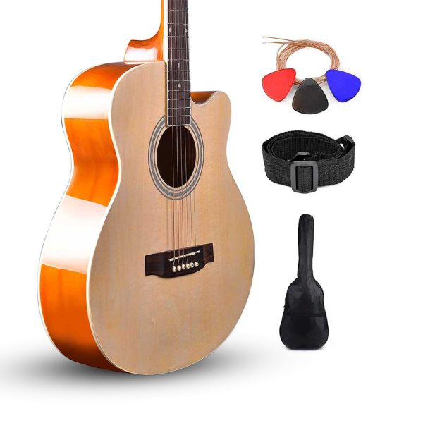 Frontier Series | Natural 40" Acoustic Guitar with Combo + a Free Guitar Online Learning Course.