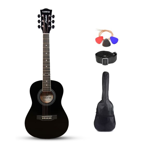 Frontier Series | Black 34" Acoustic Guitar with Combo + a Free Guitar Online Learning Course.