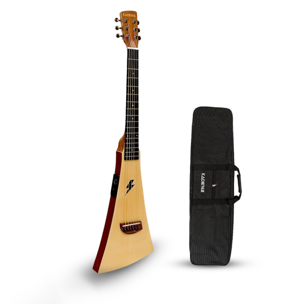 Kadence Wanderer 36” Travel Guitar with Spruce Top, Mahogany back and side | Perfect for Playing On the Go | Comes with Bag and Eq
