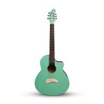 Acoustica Series | Gen-Z Cyan Green Color Acoustic Guitar with Die Cast Keys and Bag + a Free Guitar Online Learning Course.