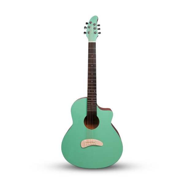 Acoustica Series | Gen-Z Cyan Green Color Acoustic Guitar with Die Cast Keys and Bag + a Free Guitar Online Learning Course.