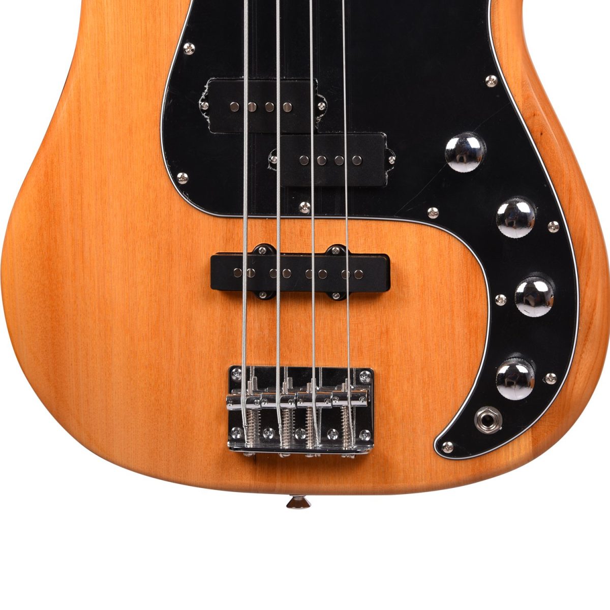Kadence, Chronicle Series Electric Bass Guitar, Natural Ash Wood with P-J Pickup, 2 Tone and 2 Volume Control - Image 4
