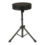 A black coloured padded Drum throne (Drum stool)