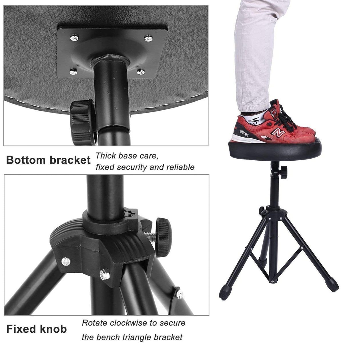 Heavy Duty Drum Throne with Adjustable Height | Padded Seat (Drum Stool) - Image 4
