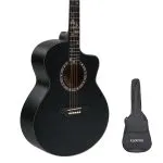 a Spruce & Rosewood Black Acoustic Guitar