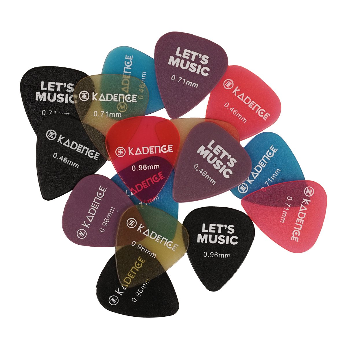 multicolored Guitar picks sampler- pack of 12 multicolored Guitar picks sampler- pack of 12