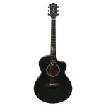 Kadence FR77BK Frontier 40" Acoustic Guitar | Grand Auditorium Cutaway | Special Fret Inlays | Comes with Bag - Image 3