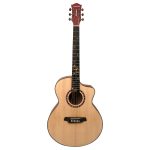 Kadence FR77NA Frontier 40" Acoustic Guitar | Grand Auditorium Cutaway | Special Fret Inlays | Comes with Bag - Image 3