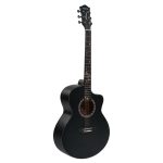 Kadence FR77BK Frontier 40" Acoustic Guitar | Grand Auditorium Cutaway | Special Fret Inlays | Comes with Bag - Image 4
