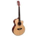 Kadence FR77NA Frontier 40" Acoustic Guitar | Grand Auditorium Cutaway | Special Fret Inlays | Comes with Bag - Image 4