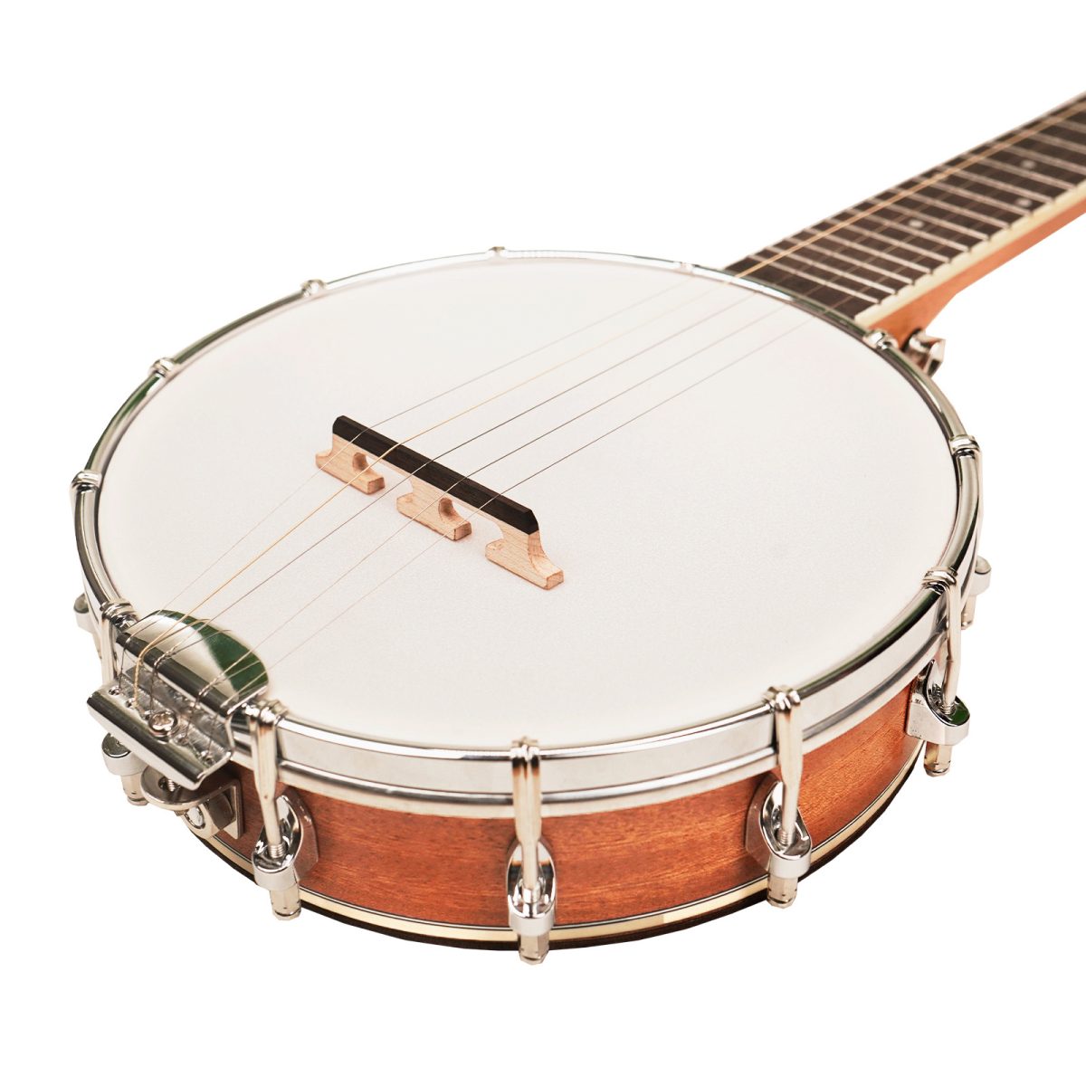 26" 5 Strings Bowl-Back Mandolin- Banjo(Oval Hole) built using Mahogany Wood in Matt Finish | Ukulele Tenor Size - Image 4