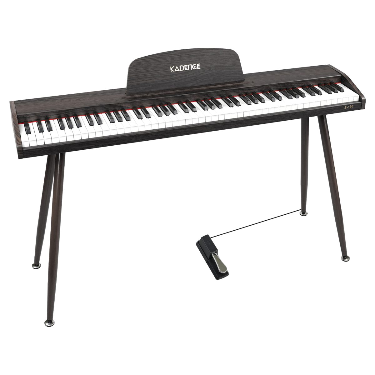 Kadence S193DBR Digital Piano | 88 Progressive Touch-Sensitive Keys | Bluetooth & MIDI - Image 3