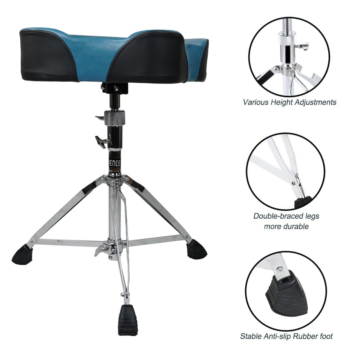 Blue Motorcycle Style Drum Throne with advanced Memory Sponge - Image 5