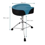 Blue Motorcycle Style Drum Throne with advanced Memory Sponge - Image 8