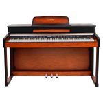 88 Keys Brown Natural Weighted Hammer Action Digital Piano with stand